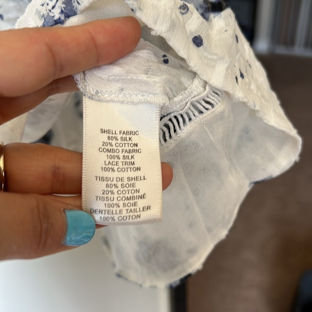 Rebecca Taylor Meteor Flower Silk Sleeveless Top - Picture 7 of 7